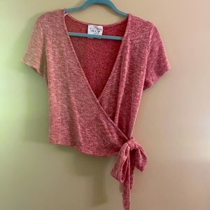 Cute crop wrap top/sweater - Sadie & Sage